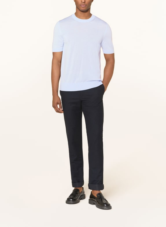 BOSS Tricou tricotat UMAURO ALBASTRU DESCHIS