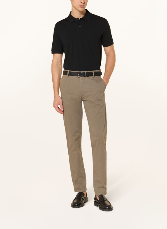 BOSS Tricou polo piqué PALLAS, croială regulară NEGRU
