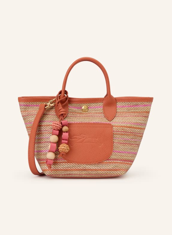 LONGCHAMP Handtasche DUNKELORANGE / BEIGE / NEONPINK
