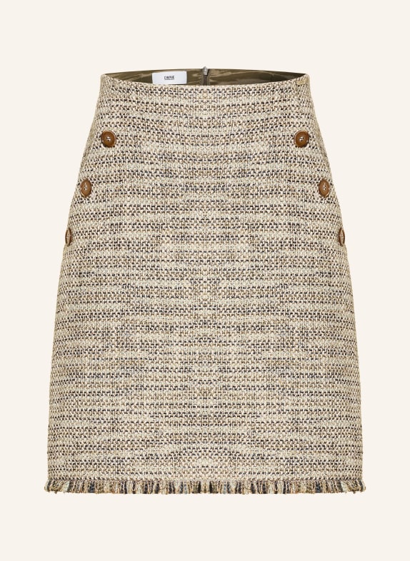 CINQUE Tvídová sukně CICLEA SVĚTLE ZELENÁ / ČERNÁ