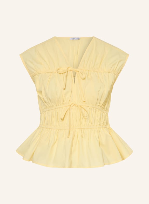 MRS & HUGS Blusentop HELLGELB