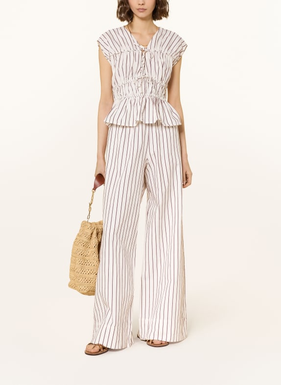 MRS & HUGS Marlene-broek offwhite/brown