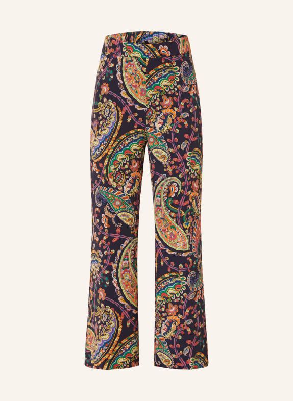 ETRO Bootcut-Hose DUNKELBLAU / HELLROT / GELB