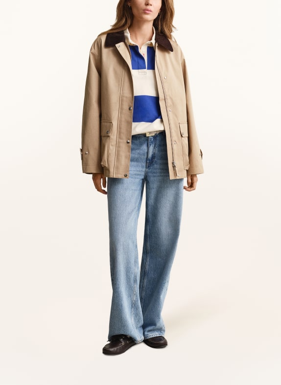 GANT Parka VELBLOUDÍ / TMAVĚ HNĚDÁ