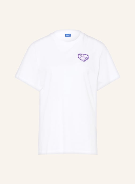 HUGO T-Shirt WEISS / LILA