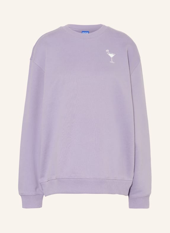 HUGO Mikina CLASSIC SVĚTLE FIALOVÁ