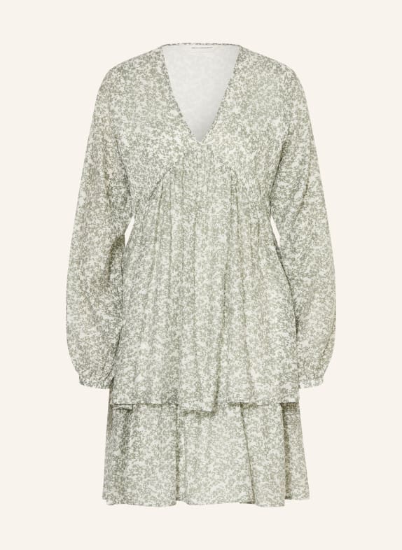 MSCH COPENHAGEN Musselinkleid MSCHSERAPHINA mit Rüschen OLIV / WEISS