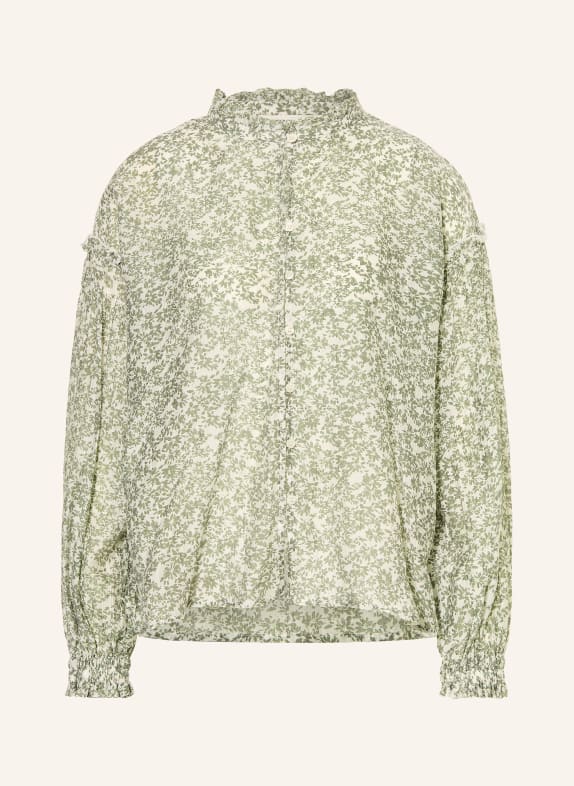 MSCH COPENHAGEN Bluse MSCHSERAPHINA mit Rüschen CREME / HELLGRÜN