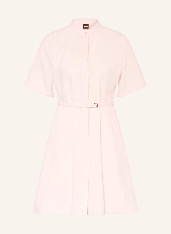 BOSS Robe DALINIA avec lin ROSE CLAIR