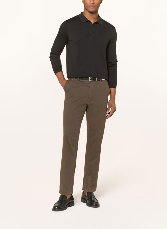PAUL Gebreid poloshirt ZWART