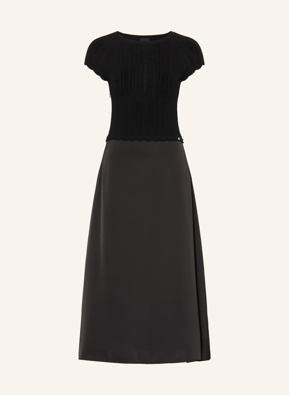 BOSS FICELLA dress in a mix of materials BLACK