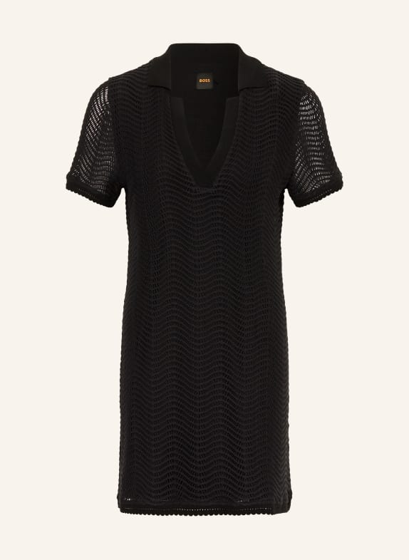 BOSS ELOA crochet dress BLACK