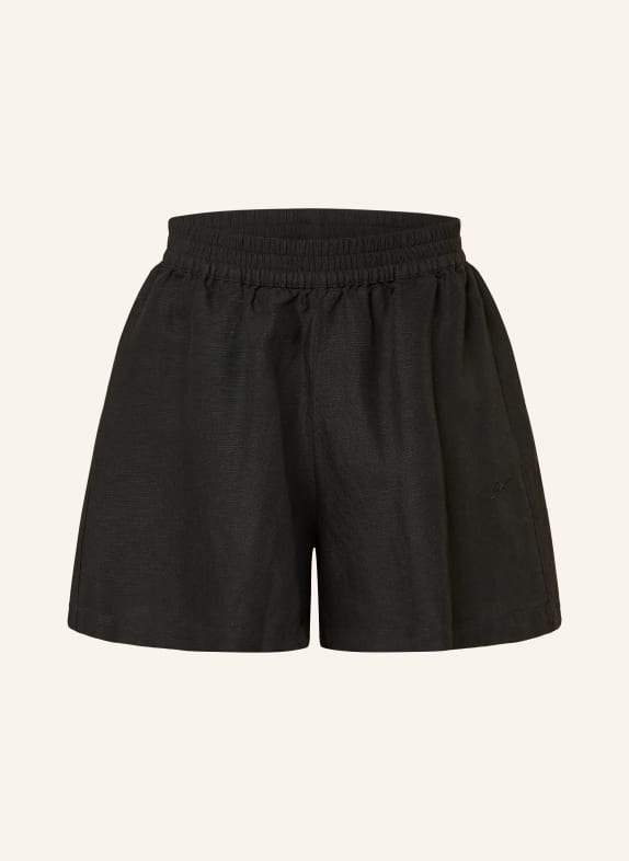 BOSS Šortky TALLAN s lnem ČERNÁ