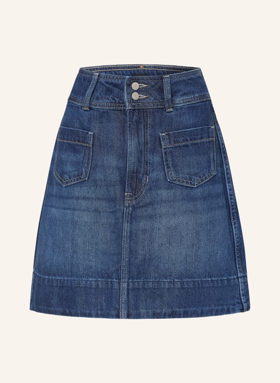 BOSS Džínová sukně MINI SKIRT 1.0 TMAVĚ MODRÁ