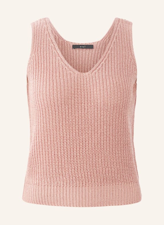oui Pletený top s třpytivou přízí STARORŮŽOVÁ / BARVA RŮŽOVÉHO ZLATA