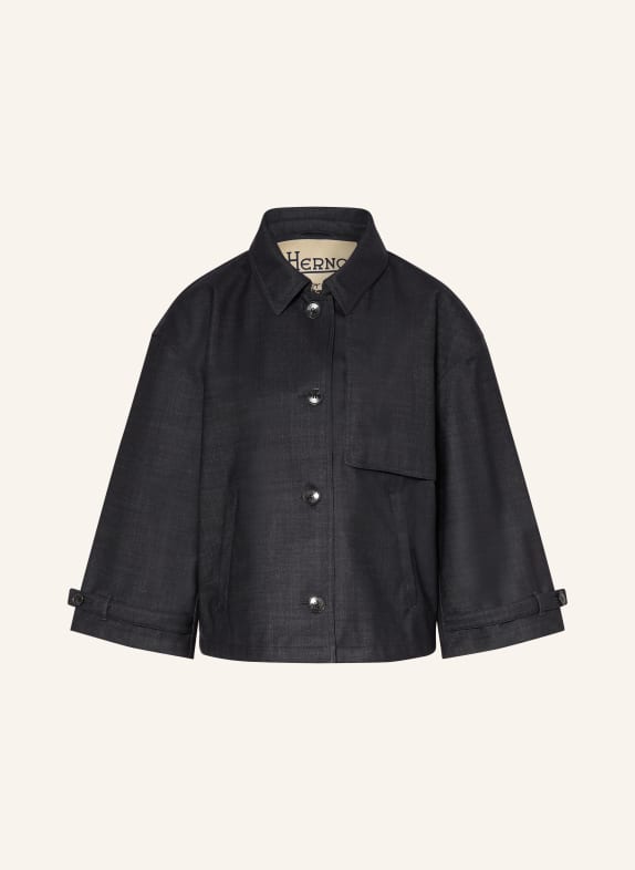 HERNO kabátová bunda TMAVĚ MODRÁ