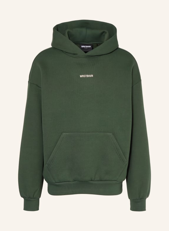 WRSTBHVR Oversized mikina s kapucí GARM ZELENÁ