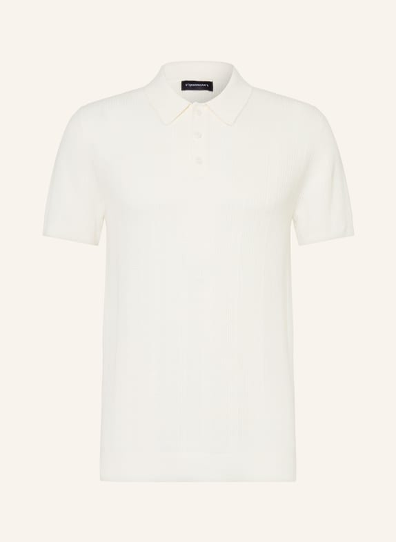 STROKESMAN'S Strick-Poloshirt WEISS