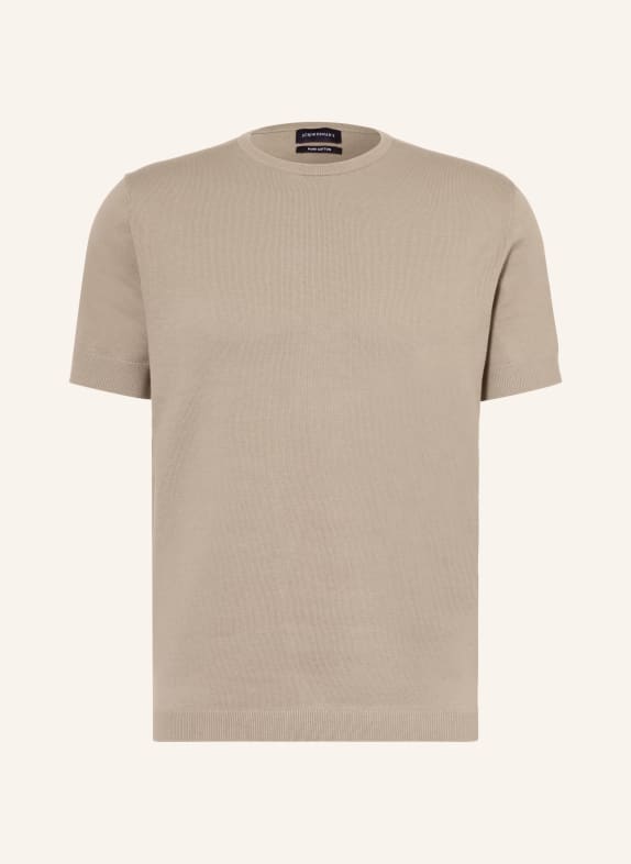 STROKESMAN'S pletené tričko BÉŽOVÁ