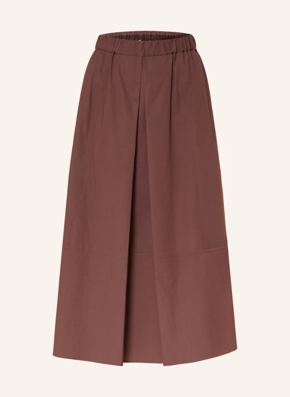 ANTONELLI firenze Skládaná sukně IAN HNĚDÁ