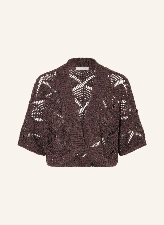 ANTONELLI firenze Svetr s flitry TMAVĚ HNĚDÁ