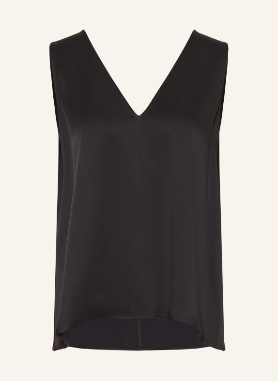 ANTONELLI firenze Satinové halenkové tričko BERGAMO ČERNÁ