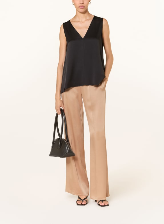 ANTONELLI firenze Blouse BERGAMO van satijn ZWART