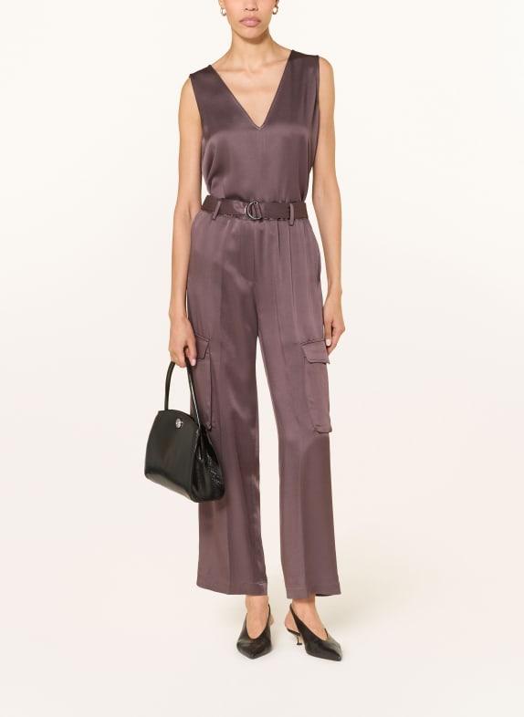 ANTONELLI firenze Blouse BERGAMO van satijn TAUPE