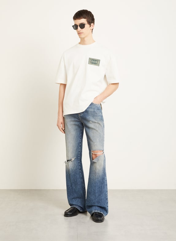 AMIRI T-shirt CRÈME / GROEN