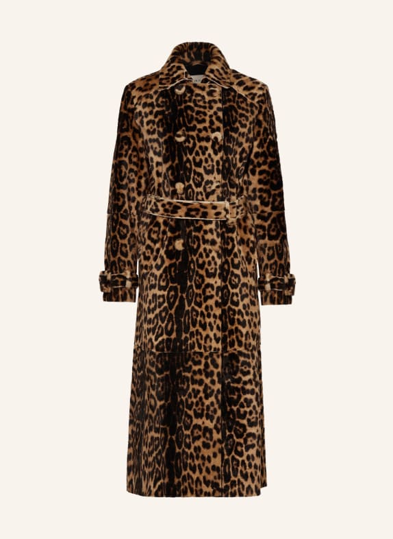 NOUR HAMMOUR Mantel TATE COGNAC / CAMEL / SCHWARZ