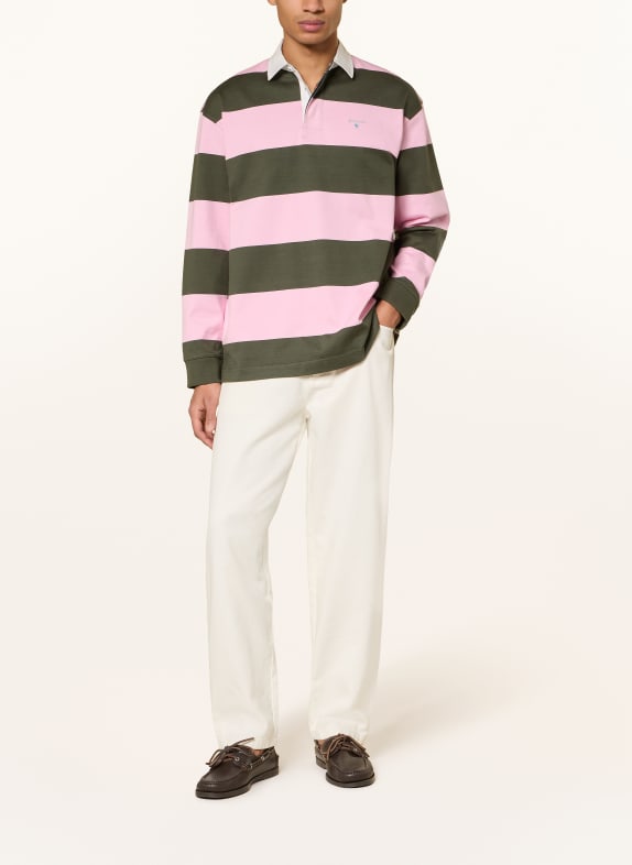 Barbour Rugbyshirt BROOME ROZE / KAKI