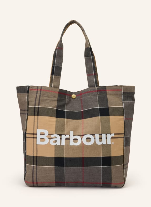 Barbour Shopper TELFIELD BEIGE / ROT / SCHWARZ