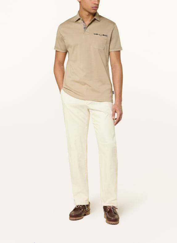 Barbour Jersey-poloskjorte PREM KAMEL / GRÅ / SORT