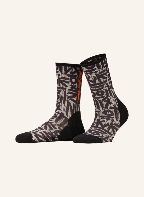 DYNAFIT běžecké ponožky ČERNÁ / SVĚTLE ŠEDÁ / ORANŽOVÁ