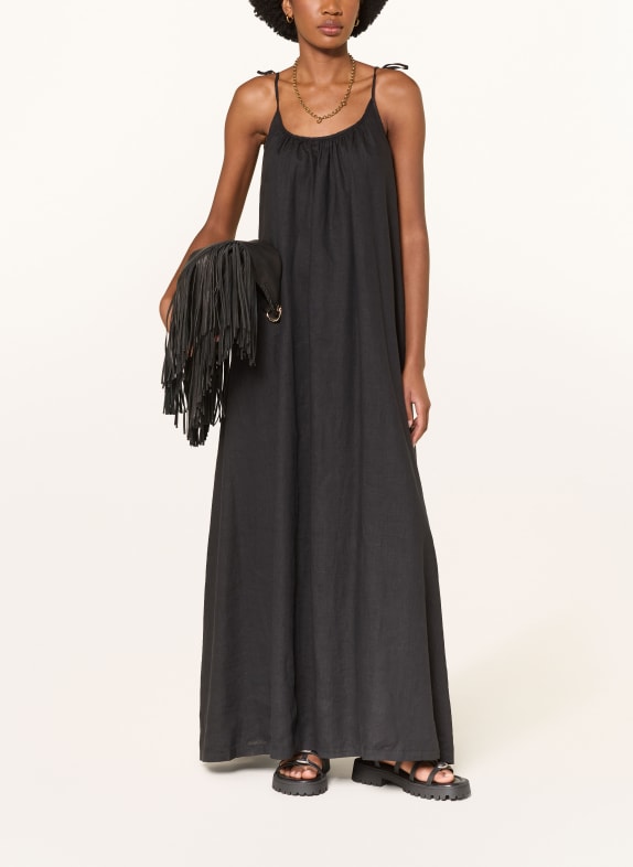 MRS & HUGS plátěné šaty ČERNÁ