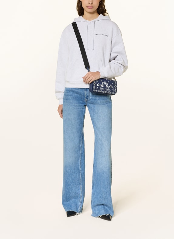 MARC JACOBS Axelväska THE MINI BAG BANDANA LEATHER MÖRKBLÅ / VIT