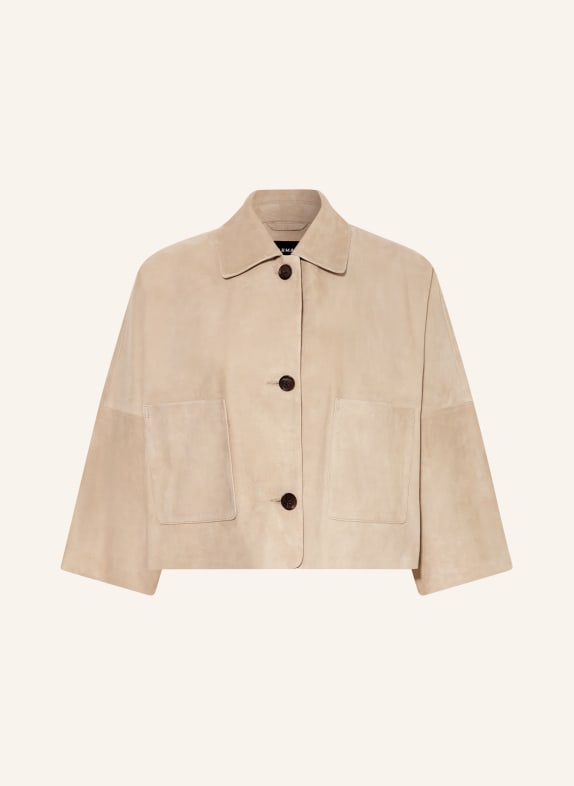 ARMA Leather jacket with 3/4 sleeves LIGHT BROWN