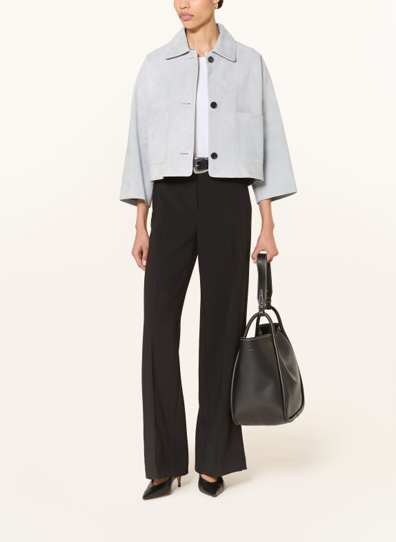 ARMA Kožená bunda s 3/4 rukávy TMAVĚ MODRÁ