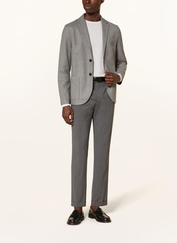 HARRIS WHARF LONDON Piqué jasje slim fit LICHTGRIJS