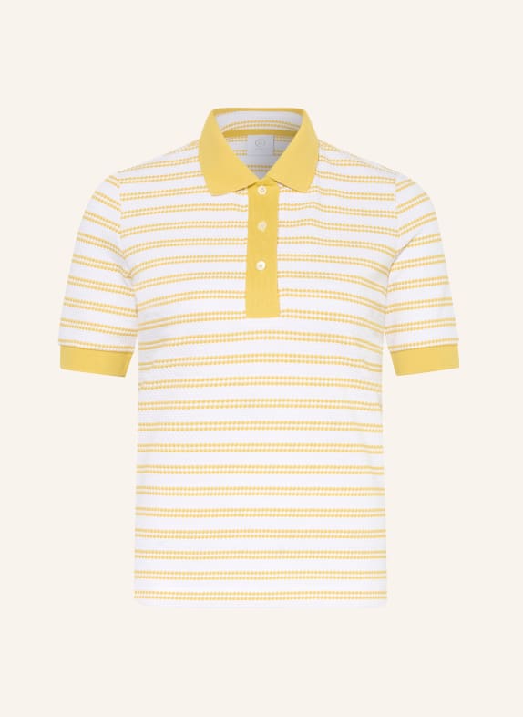 BOGNER Pletené polo tričko ŽLUTÁ / BÍLÁ