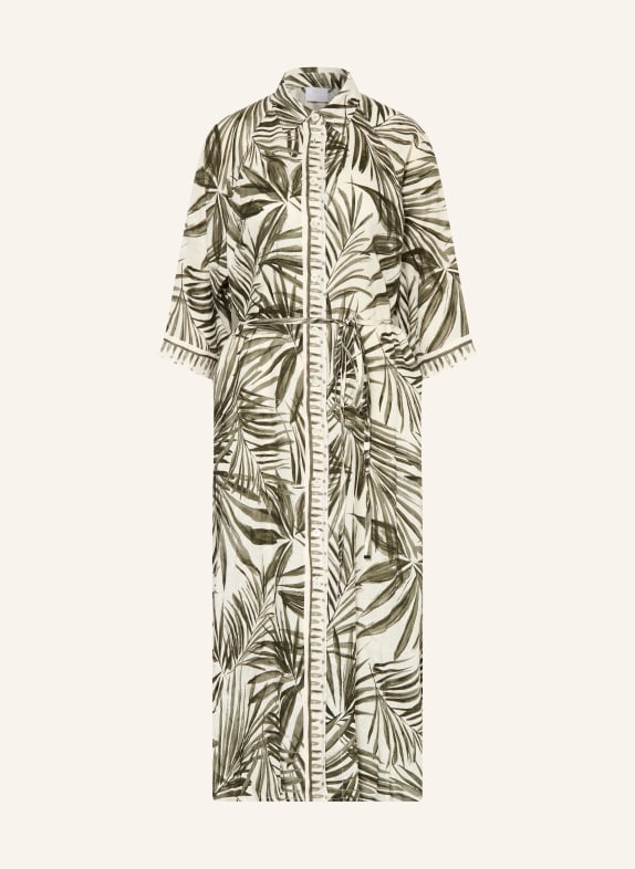 BOGNER Robe chemise CATELYN en lin à manches 3/4 GROEN / ÉCRU / VERT