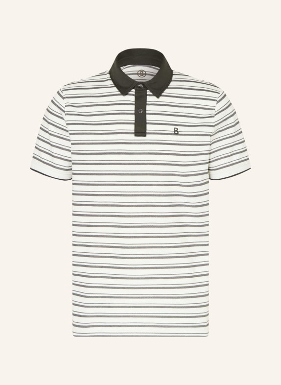 BOGNER Piqué-Poloshirt TIMO Regular Fit CREME / DUNKELGRÜN
