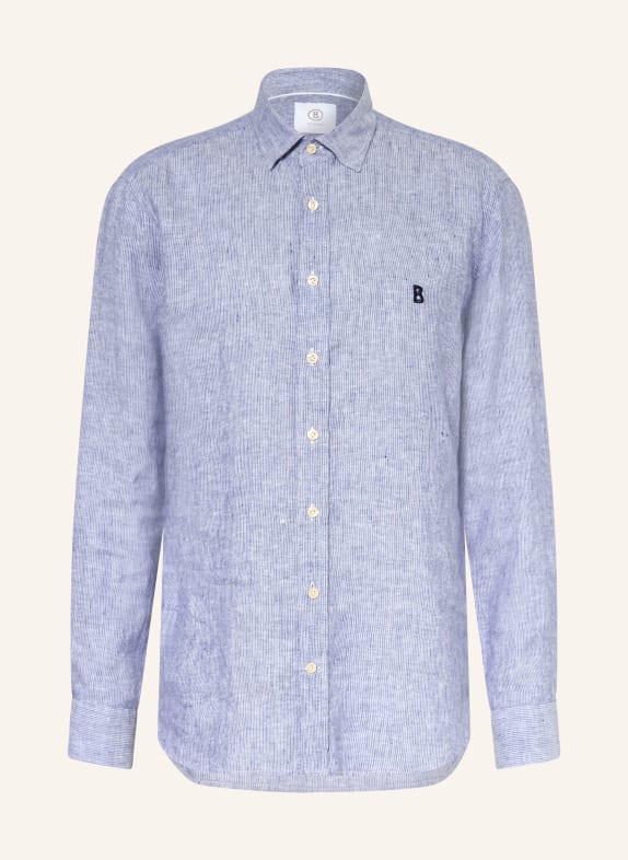 BOGNER Leinenhemd TIMI Regular Fit BLAU / WEISS