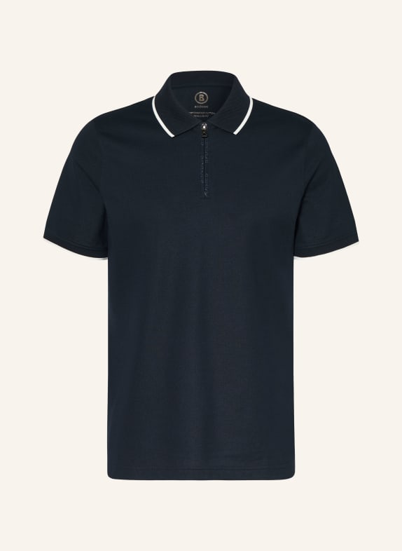 BOGNER Piqué-Poloshirt TIMO Regular Fit SCHWARZ / WEISS