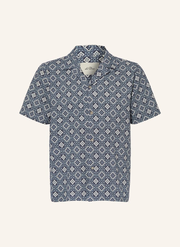 LES DEUX Koszula resortowa LUKAS Regular Fit GRANATOWY / ECRU / SZARONIEBIESKI