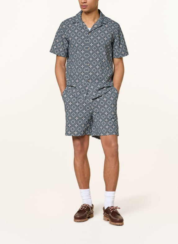 LES DEUX Resorthemd LUKAS Regular Fit DONKERBLAUW / ECRU / BLAUWGRIJS