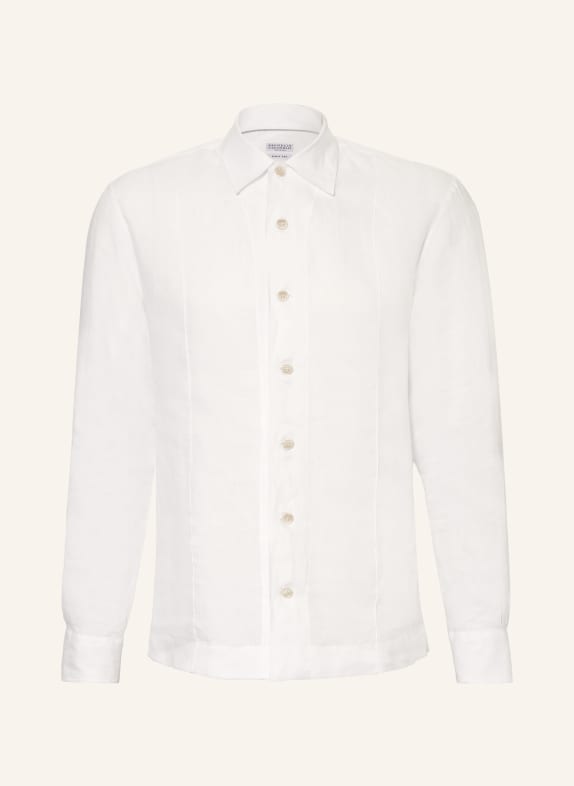BRUNELLO CUCINELLI Comfort Fit linen shirt WHITE
