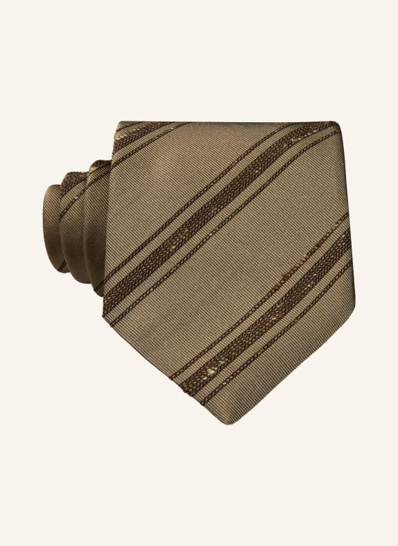 BRUNELLO CUCINELLI necktie LIGHT BROWN / DARK BROWN