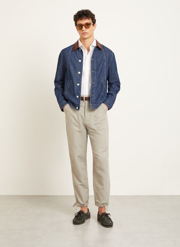 BRUNELLO CUCINELLI spijkerjasje COH51 DENIM SCURO+BRUCIATO