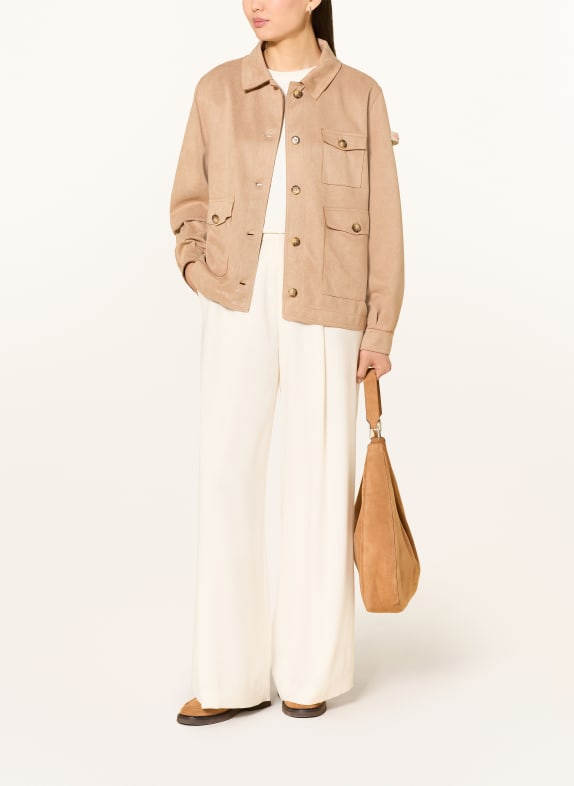 FRIEDA & FREDDIES Veste Fieldjacket MY RANGER aspect cuir CHAMEAU